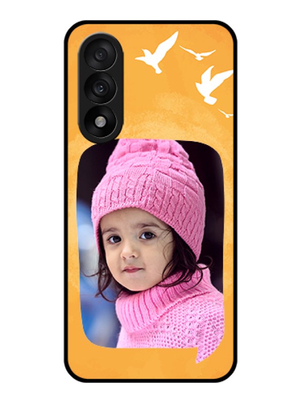 Custom OnePlus Nord 5 5G Custom Glass Phone Case - Water Color Design With Bird Icons