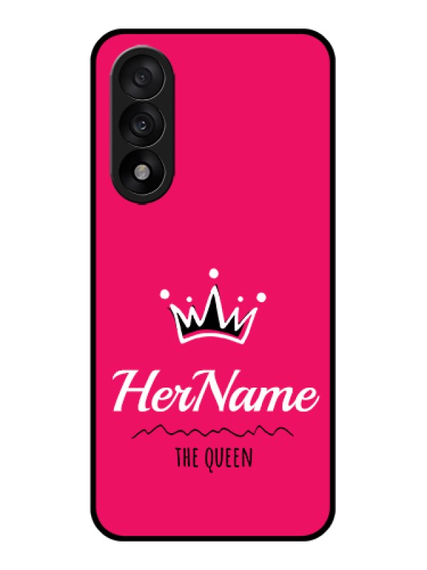 Custom OnePlus Nord 5 5G Custom Glass Phone Case - Queen With Name Design