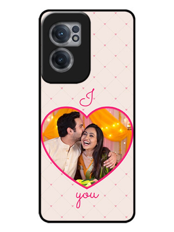 Custom OnePlus Nord CE 2 5G Custom Glass Mobile Case - Heart Shape Design