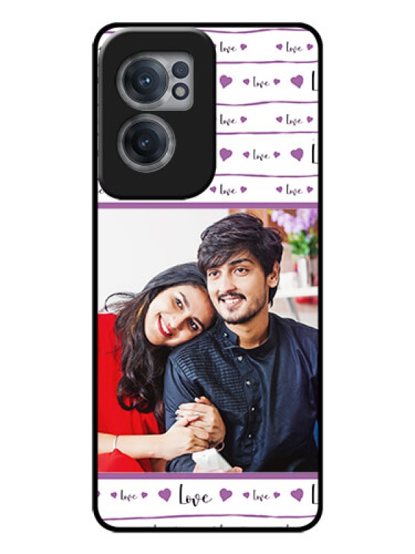 Custom OnePlus Nord CE 2 5G Custom Glass Mobile Case - Couples Heart Design