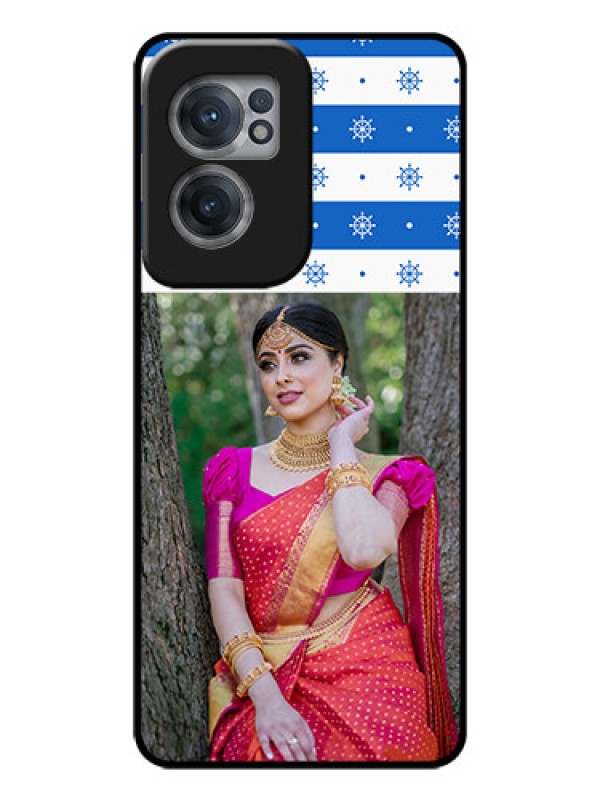 Custom OnePlus Nord CE 2 5G Photo Printing on Glass Case - Snow Pattern Design