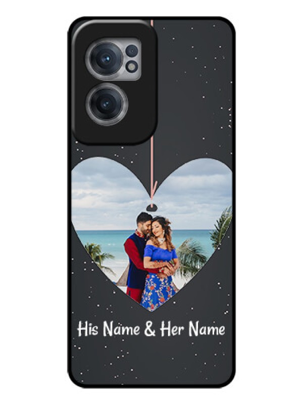 Custom OnePlus Nord CE 2 5G Custom Glass Phone Case - Hanging Heart Design