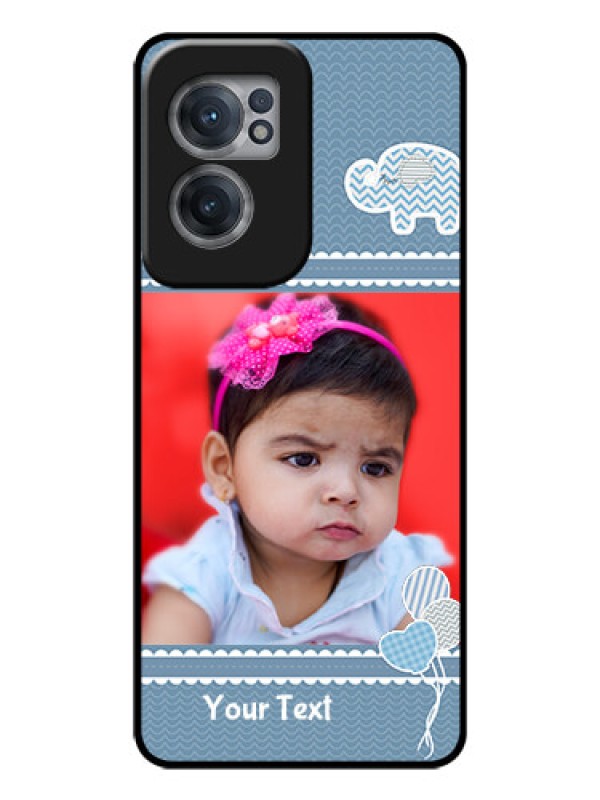 Custom OnePlus Nord CE 2 5G Photo Printing on Glass Case - with Kids Pattern Design