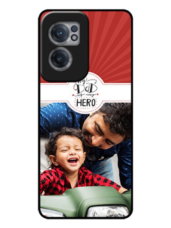Custom OnePlus Nord CE 2 5G Photo Printing on Glass Case - My Dad Hero Design