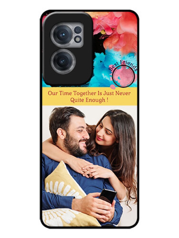 Custom OnePlus Nord CE 2 5G Custom Glass Mobile Case - Quote with Acrylic Painting Design