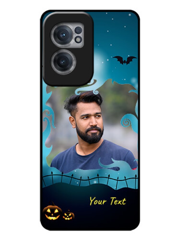Custom OnePlus Nord CE 2 5G Custom Glass Phone Case - Halloween frame design