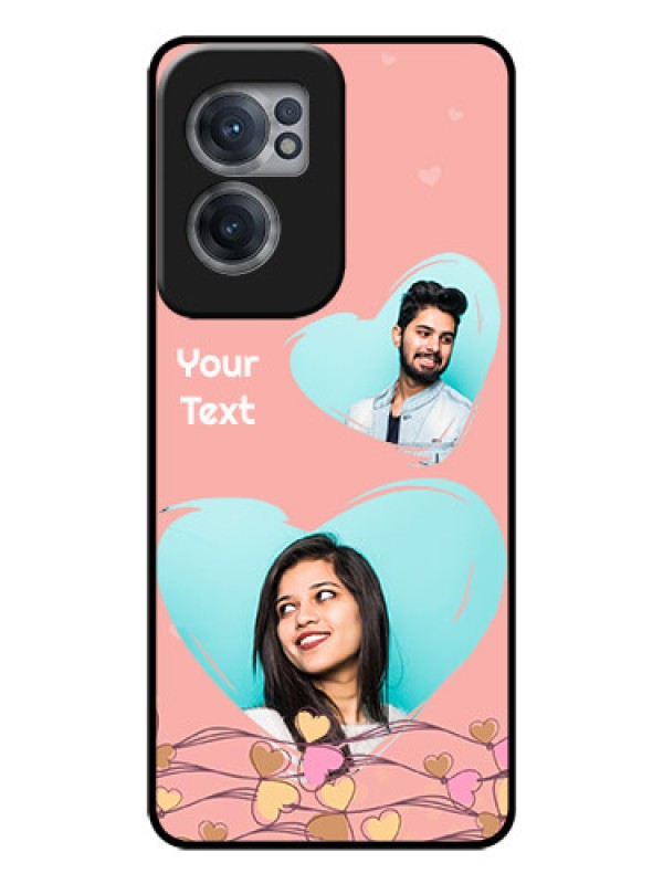 Custom OnePlus Nord CE 2 5G Custom Glass Mobile Case - Love Doodle Design
