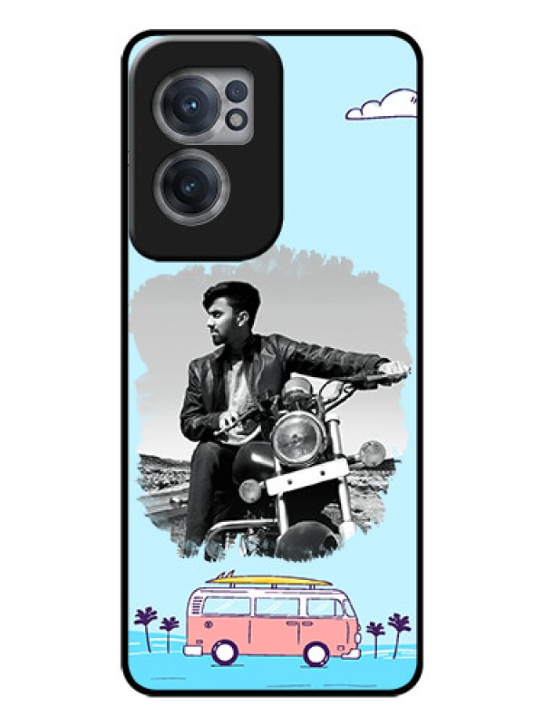 Custom OnePlus Nord CE 2 5G Photo Printing on Glass Case - Travel & Adventure Design