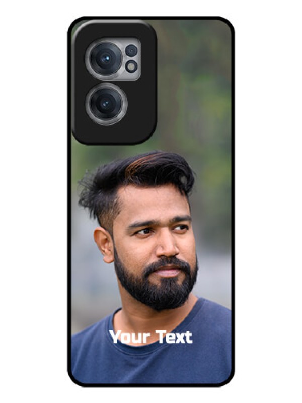 Custom OnePlus Nord CE 2 5G Glass Mobile Cover: Photo with Text