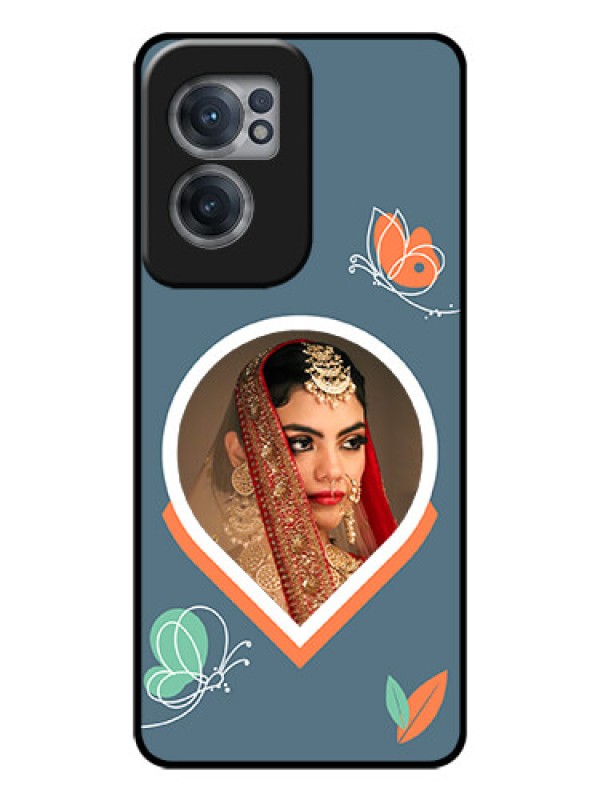 Custom OnePlus Nord CE 2 5G Custom Glass Mobile Case - Droplet Butterflies Design