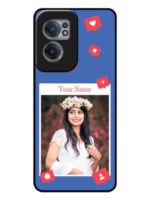 Custom OnePlus Nord CE 2 5G Custom Glass Phone Case - Like Share And Comment Design