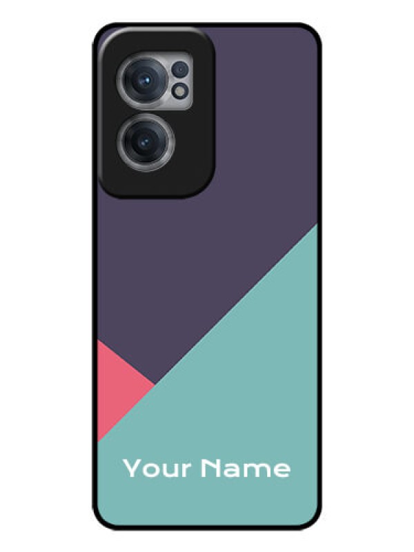 Custom OnePlus Nord CE 2 5G Custom Glass Mobile Case - Tri Color abstract Design
