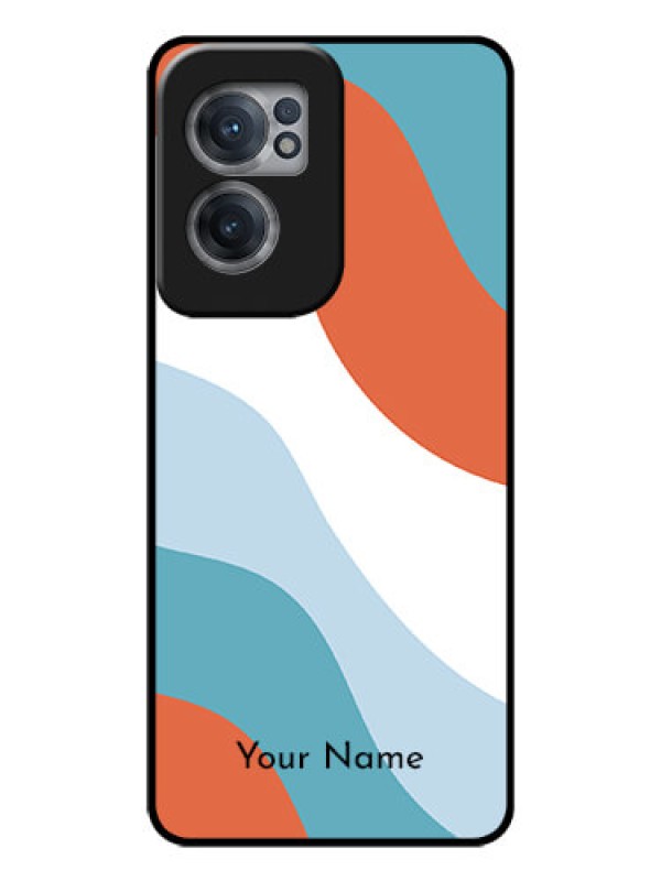 Custom OnePlus Nord CE 2 5G Custom Glass Mobile Case - coloured Waves Design