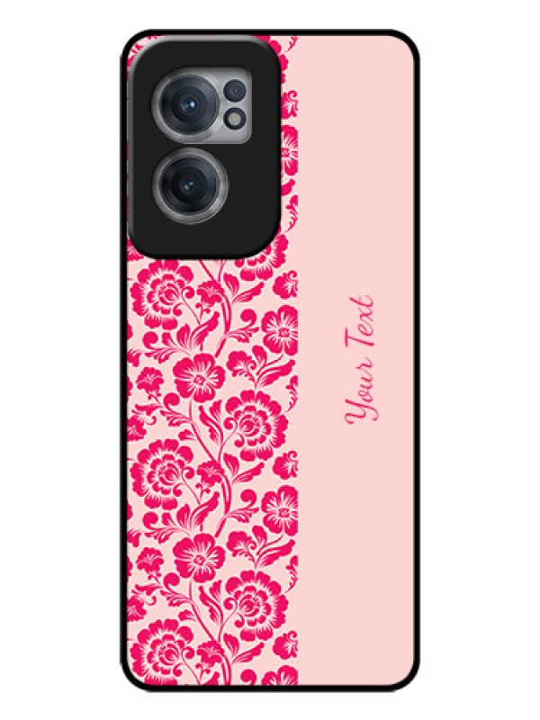 Custom OnePlus Nord CE 2 5G Custom Glass Phone Case - Attractive Floral Pattern Design