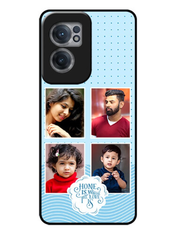Custom OnePlus Nord CE 2 5G Custom Glass Phone Case - Cute love quote with 4 pic upload Design