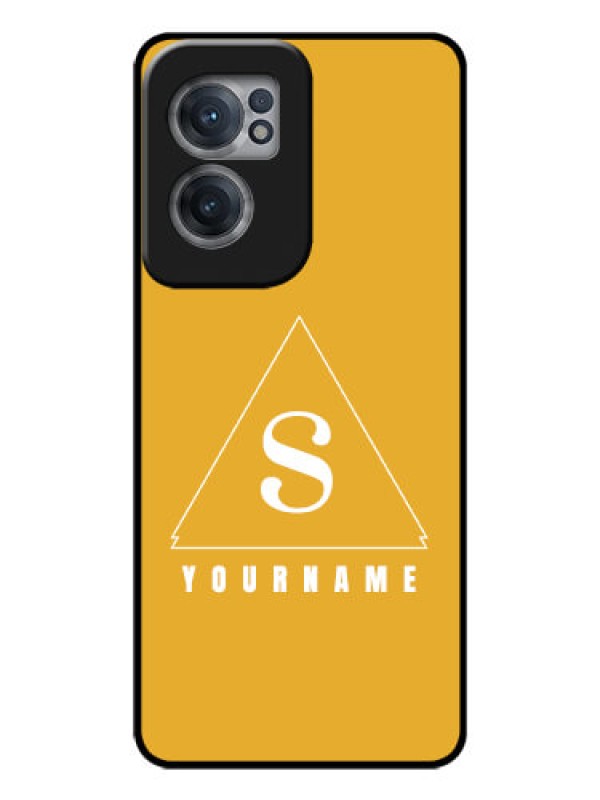 Custom OnePlus Nord CE 2 5G Personalized Glass Phone Case - simple triangle Design