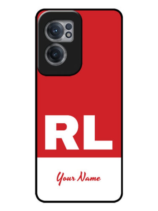 Custom OnePlus Nord CE 2 5G Personalized Glass Phone Case - dual tone custom text Design