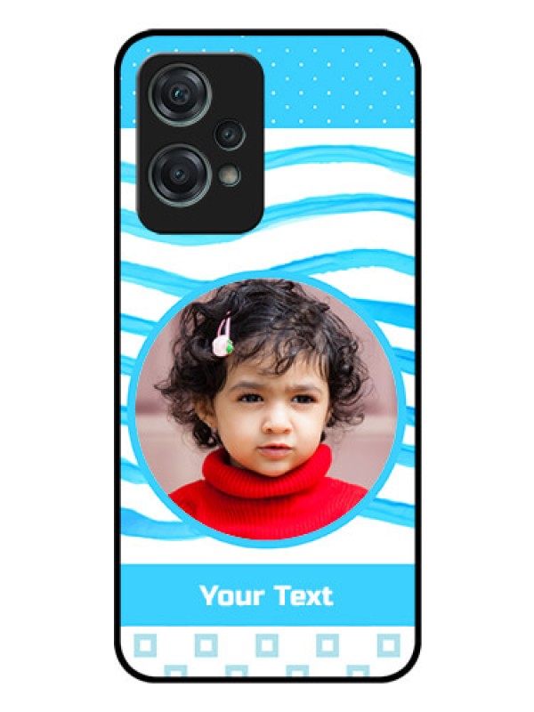 Custom Nord CE 2 Lite 5G Custom Glass Phone Case - Simple Blue Case Design