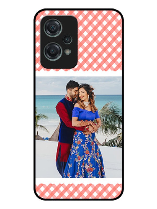 Custom Nord CE 2 Lite 5G Personalized Glass Phone Case - Pink Pattern Design