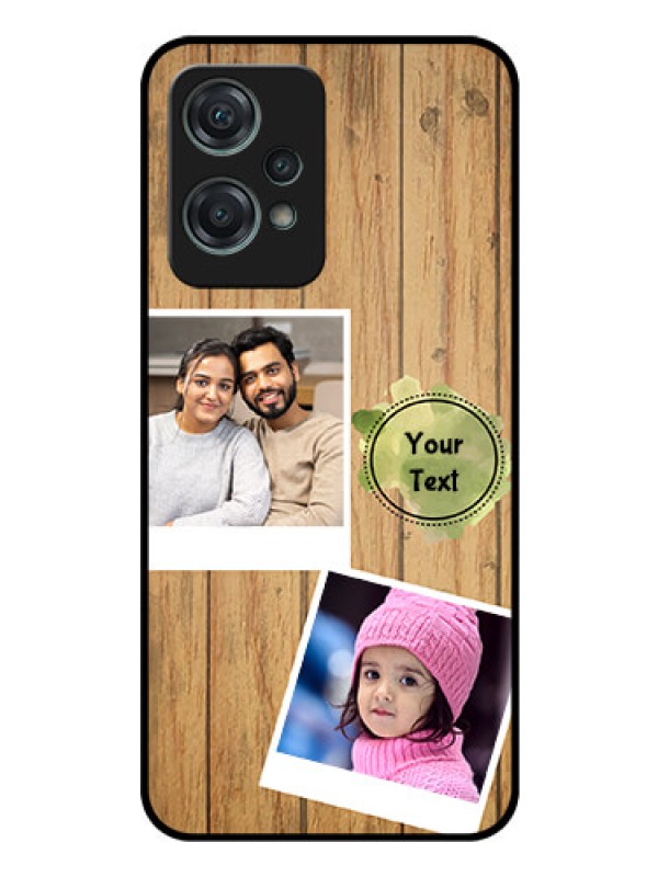 Custom Nord CE 2 Lite 5G Custom Glass Phone Case - Wooden Texture Design