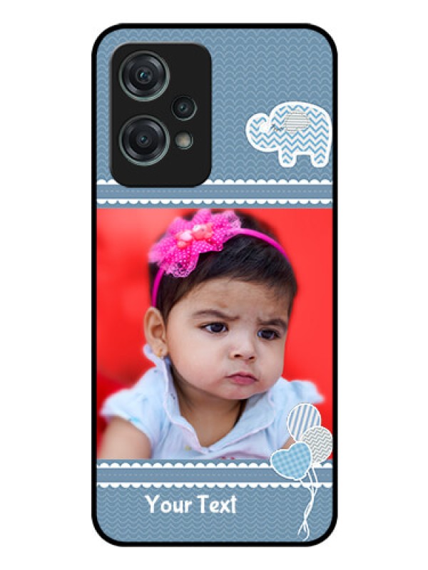 Custom Nord CE 2 Lite 5G Photo Printing on Glass Case - with Kids Pattern Design