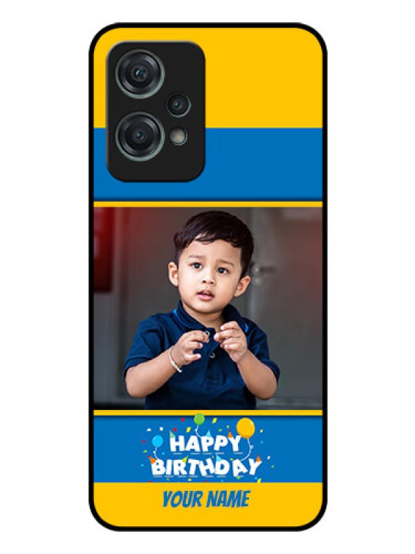 Custom Nord CE 2 Lite 5G Custom Glass Mobile Case - Birthday Wishes Design