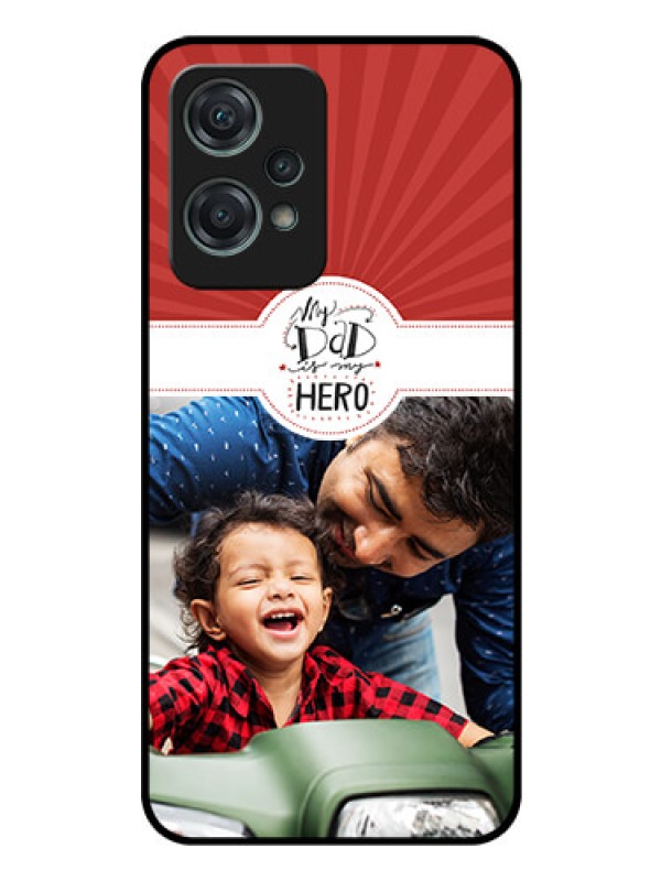 Custom Nord CE 2 Lite 5G Photo Printing on Glass Case - My Dad Hero Design