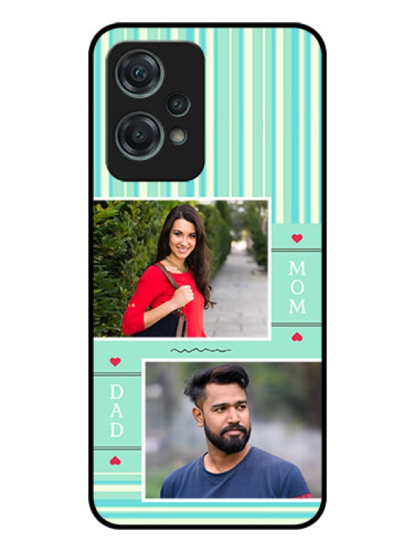 Custom Nord CE 2 Lite 5G Custom Glass Phone Case - Mom & Dad Pic Design