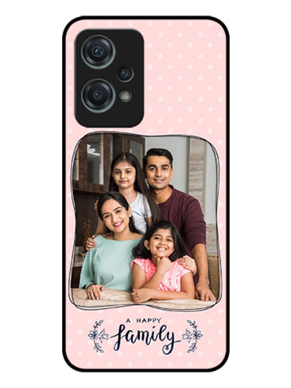 Custom Nord CE 2 Lite 5G Custom Glass Phone Case - Family with Dots Design