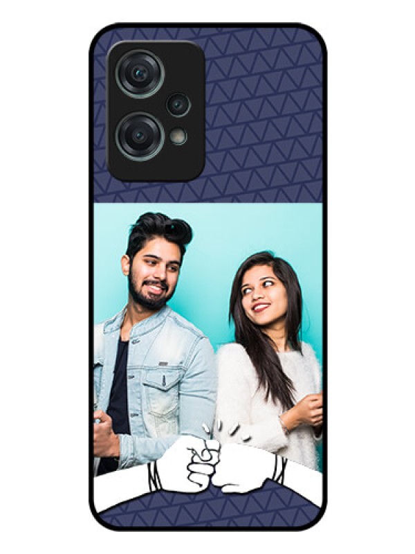 Custom Nord CE 2 Lite 5G Photo Printing on Glass Case - with Best Friends Design