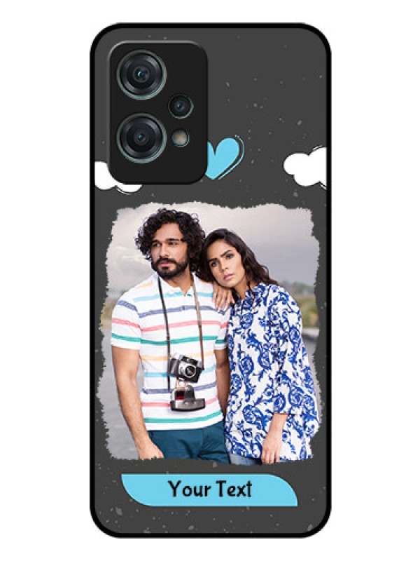 Custom Nord CE 2 Lite 5G Custom Glass Phone Case - Splashes with love doodles Design