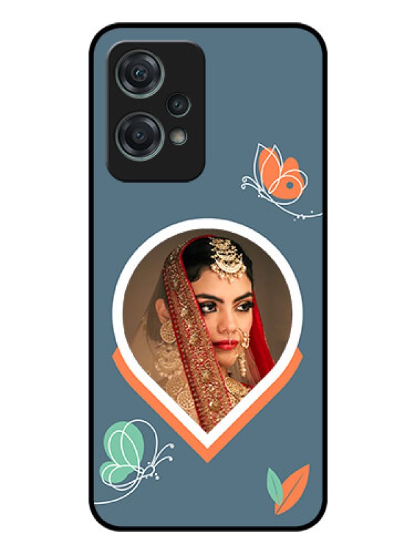 Custom OnePlus Nord CE 2 Lite 5G Custom Glass Mobile Case - Droplet Butterflies Design