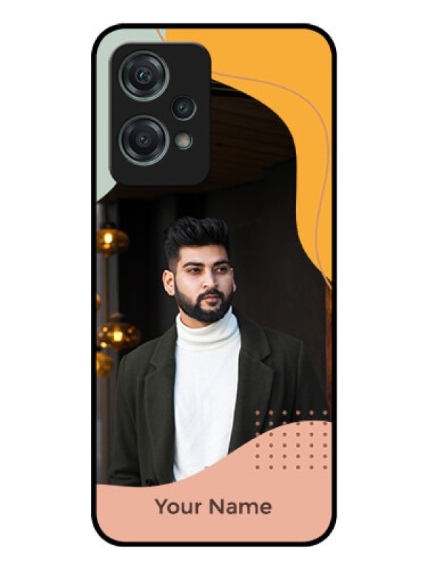 Custom OnePlus Nord CE 2 Lite 5G Personalized Glass Phone Case - Tri-coloured overlay design