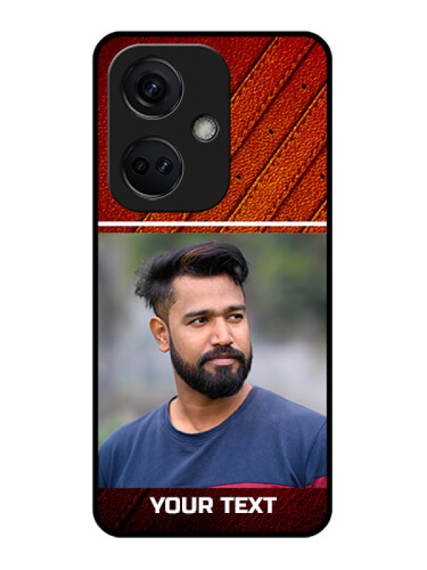 Custom OnePlus Nord CE 3 5G Personalized Glass Phone Case - Leather Phone Case Design