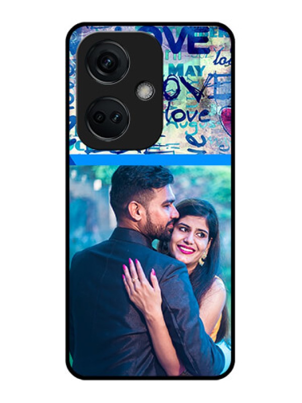 Custom OnePlus Nord CE 3 5G Custom Glass Mobile Case - Colorful Love Design