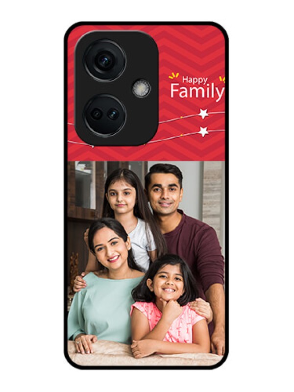 Custom OnePlus Nord CE 3 5G Personalized Glass Phone Case - Happy Family Design