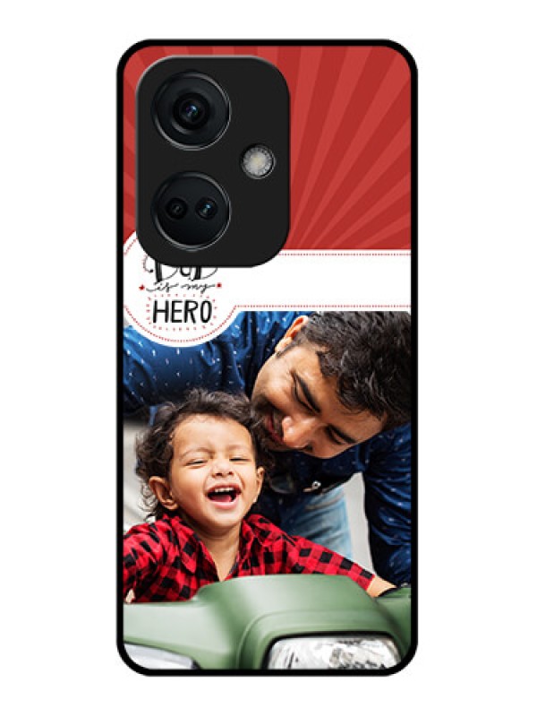 Custom OnePlus Nord CE 3 5G Photo Printing on Glass Case - My Dad Hero Design