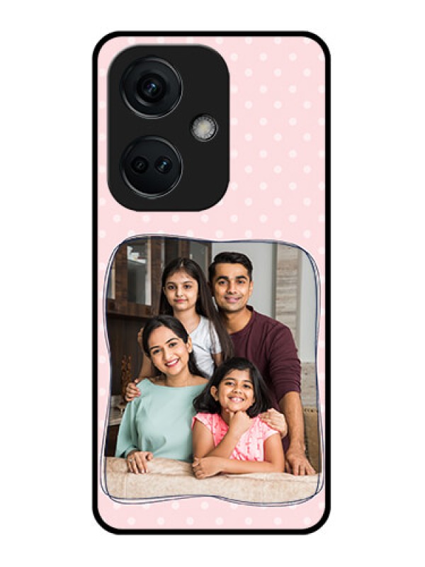 Custom OnePlus Nord CE 3 5G Custom Glass Phone Case - Family with Dots Design