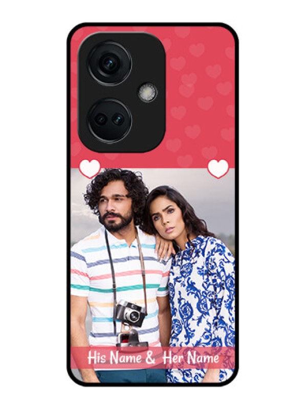 Custom OnePlus Nord CE 3 5G Photo Printing on Glass Case - Simple Love Design