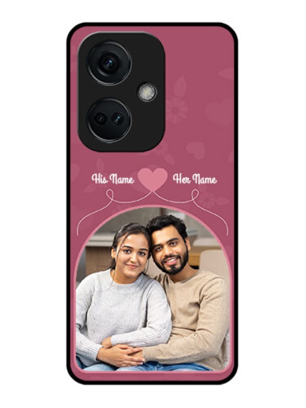 Custom OnePlus Nord CE 3 5G Photo Printing on Glass Case - Love Floral Design