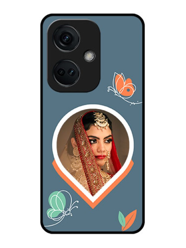 Custom OnePlus Nord CE 3 5G Custom Glass Mobile Case - Droplet Butterflies Design