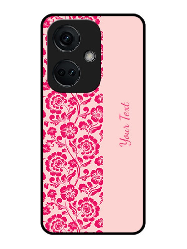 Custom OnePlus Nord CE 3 5G Custom Glass Phone Case - Attractive Floral Pattern Design
