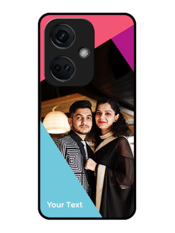 Custom OnePlus Nord CE 3 5G Custom Glass Mobile Case - Stacked Triple colour Design