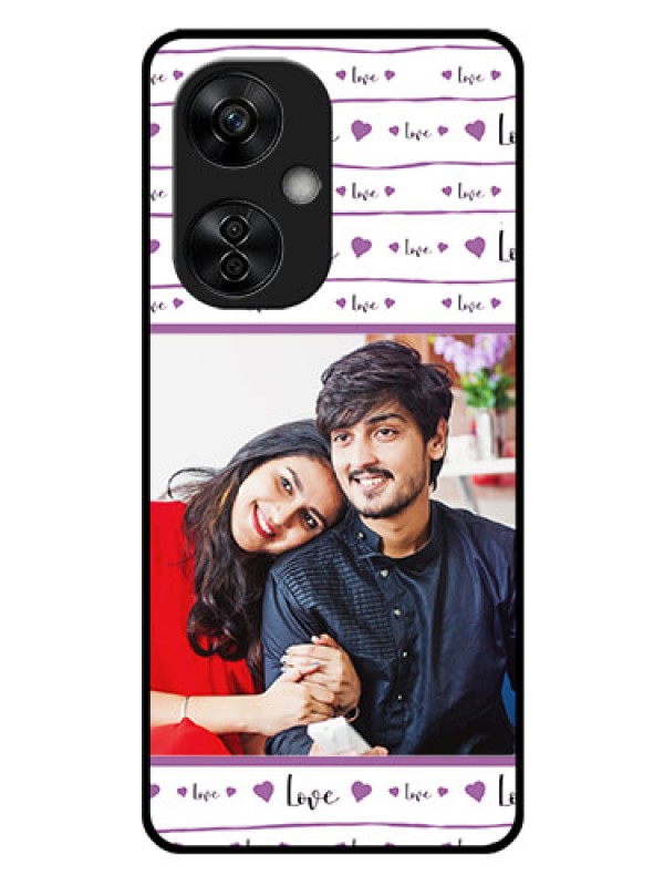 Custom OnePlus Nord CE 3 Lite 5G Custom Glass Mobile Case - Couples Heart Design