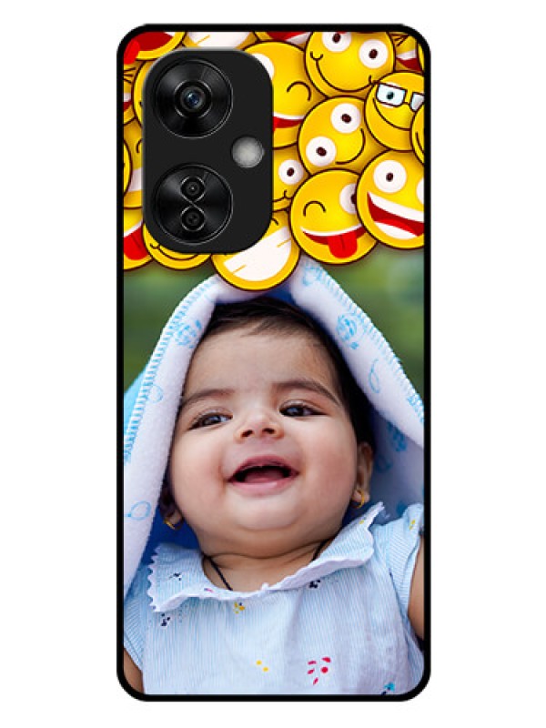 Custom OnePlus Nord CE 3 Lite 5G Custom Glass Mobile Case - with Smiley Emoji Design