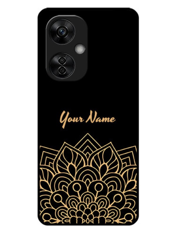 Custom OnePlus Nord CE 3 Lite 5G Custom Glass Phone Case - Golden mandala Design
