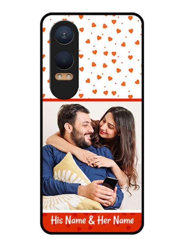 Custom OnePlus Nord Ce 4 Lite 5G Custom Glass Phone CaseOrange Love Symbol Design