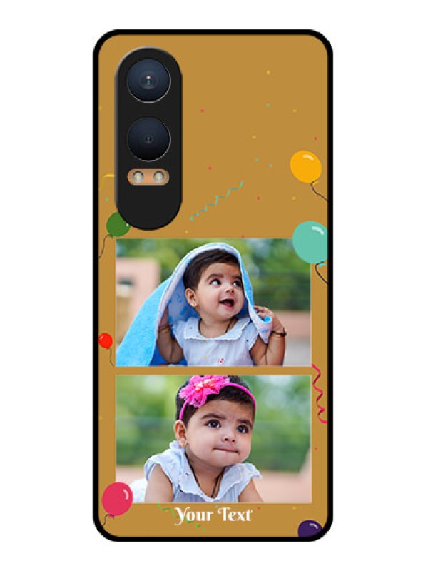 Custom OnePlus Nord Ce 4 Lite 5G Custom Glass Phone CaseImage Holder With Birthday Celebrations Design