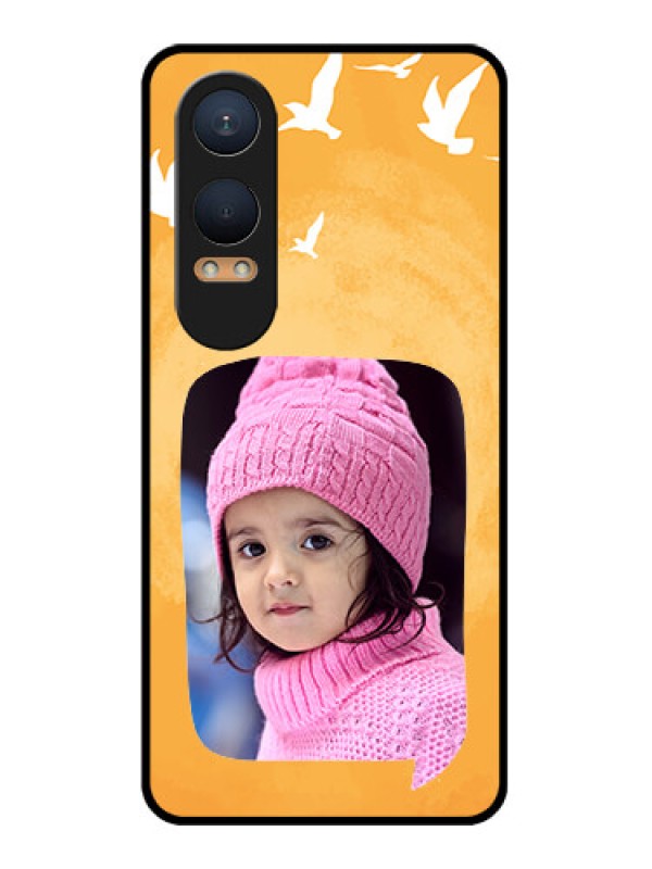 Custom OnePlus Nord Ce 4 Lite 5G Custom Glass Phone CaseWater Color Design With Bird Icons