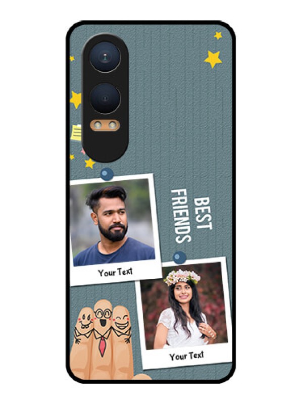 Custom OnePlus Nord Ce 4 Lite 5G Custom Glass Phone CaseSticky Frames And Friendship Design